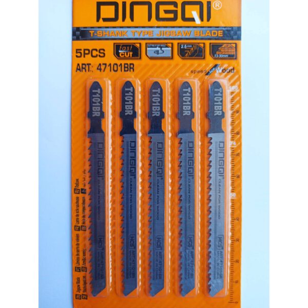 ใบเลื่อยจิ๊กซอว์ Dingqi(ดิงกิ) สำหรับตัดไม้,พลาสติก แผ่นไฟเบอร์ (แพ็ค 5 ใบ) รุ่น 47101BR 6150 mm (3)